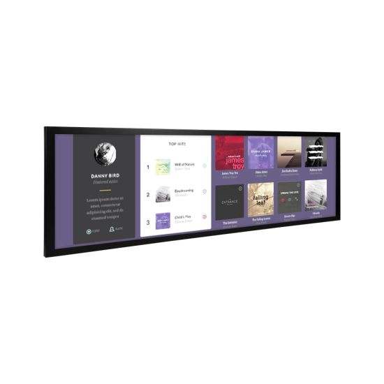 29inch Shelf Edge Stretched Bar LCD Digital Signage Screen