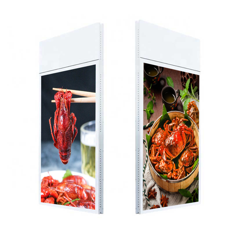 49inch High Brightness Ultrathin LCD Screen Double Side Roof Ceiling Display for Shop Window