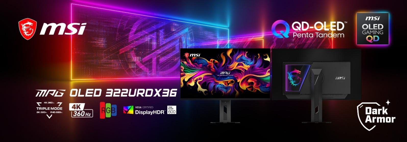 Worlds First Triple-Mode QD-OLED Gaming Monitor: MSI MPG OLED 322URDX36 Debuts at COMPUTEX 2026(图1)